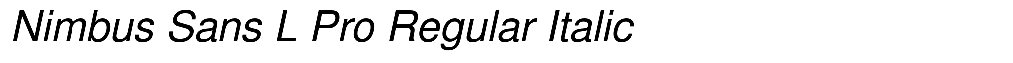 Nimbus Sans L Pro Regular Italic image